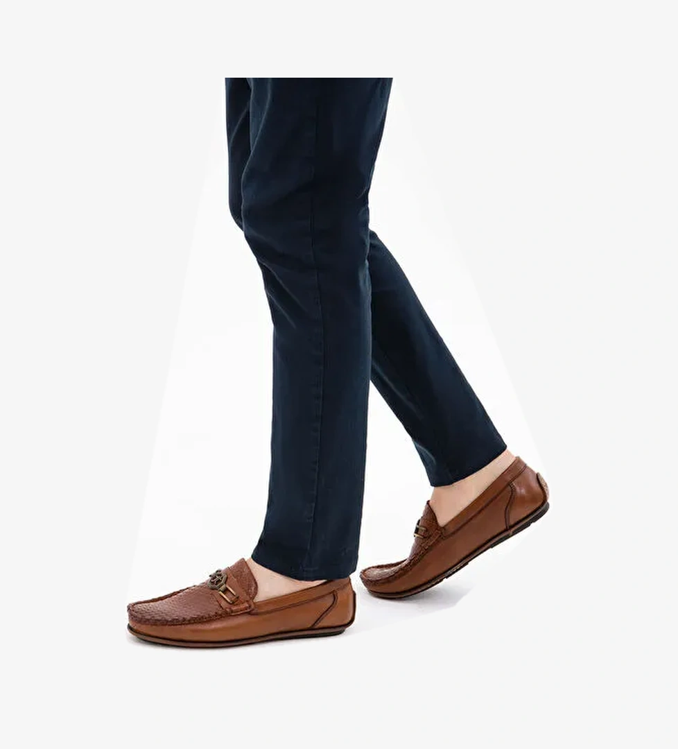 Tamer Tanca Tamer Tanca Erkek Hakiki Deri Taba Driver Ayakkabı Loafer | Boyner Taba - 1. görsel