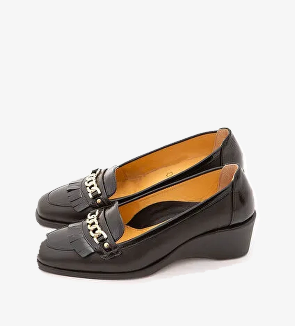 Relax Anatomic Kadın Hakiki Deri Siyah Comfort Ayakkabı - Görsel 1