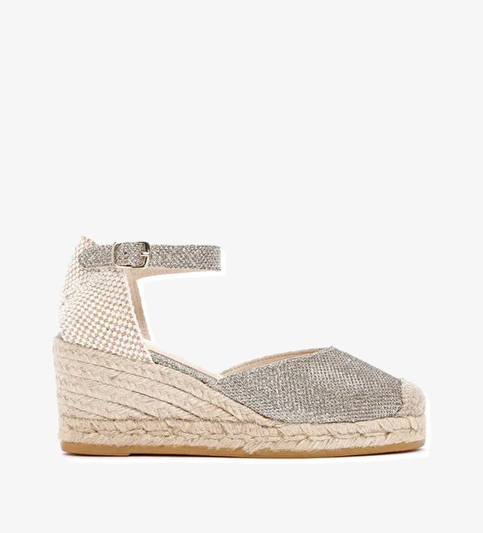 Derimod Derimod Kadın Bej Bilekten Bantlı Dolgu Topuklu Deri Espadril 25SFD151214 Casual Ayakkabı | Boyner Bej - 1. görsel