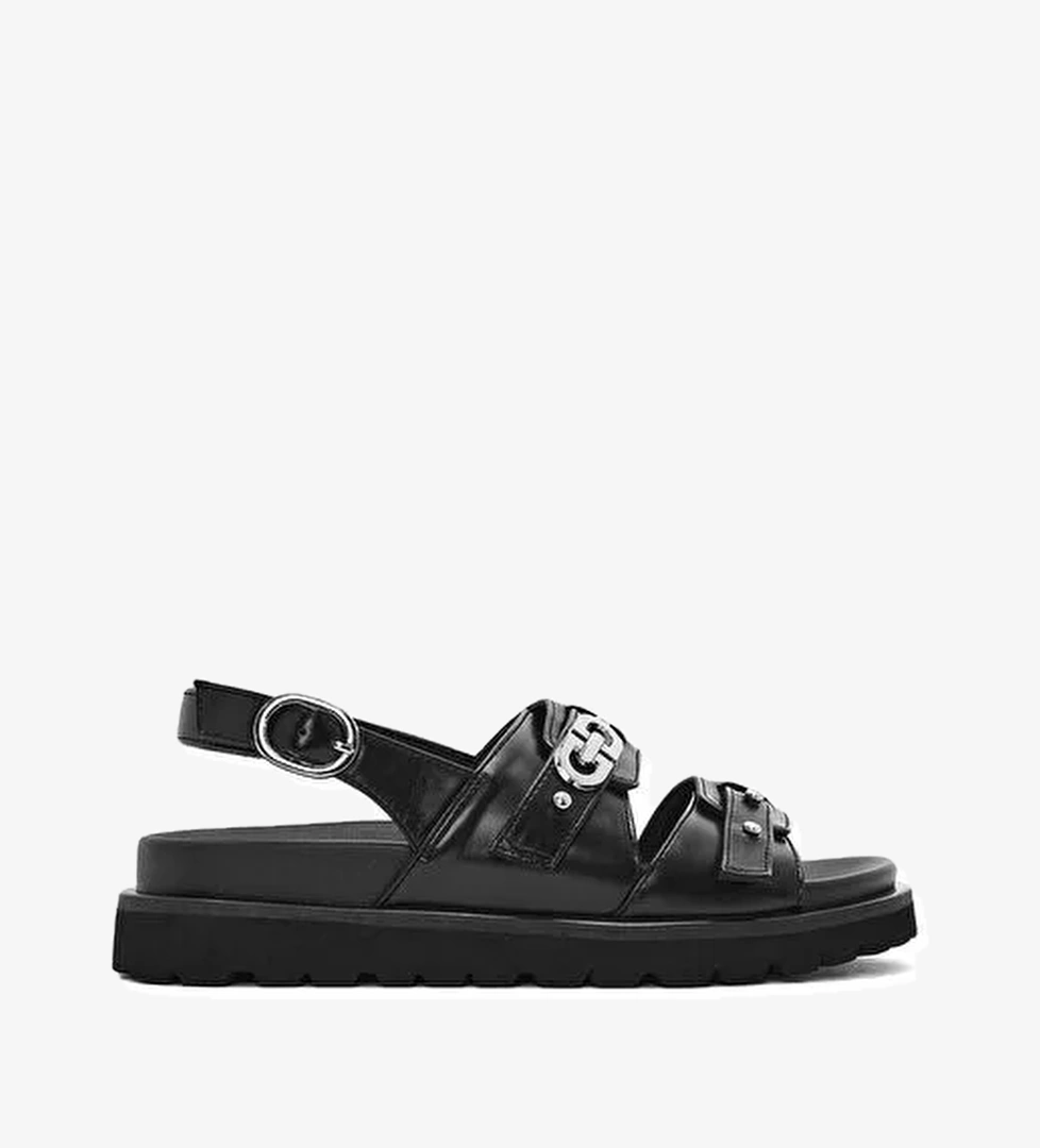 Kadın Siyah Tokalı Sandalet 25SFE401618 - Görsel 1