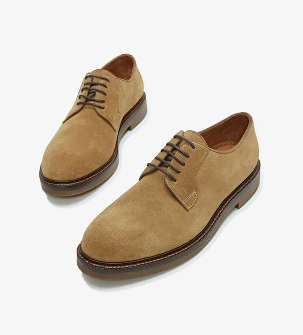 Tamer Tanca Erkek Hakiki Deri Bej Casual Ayakkabı - Görsel 1