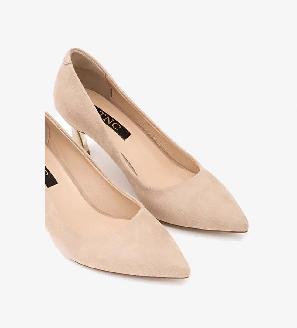 Tamer Tanca Kadın Suni Deri Vizon Topuklu Ayakkabı - Görsel 1