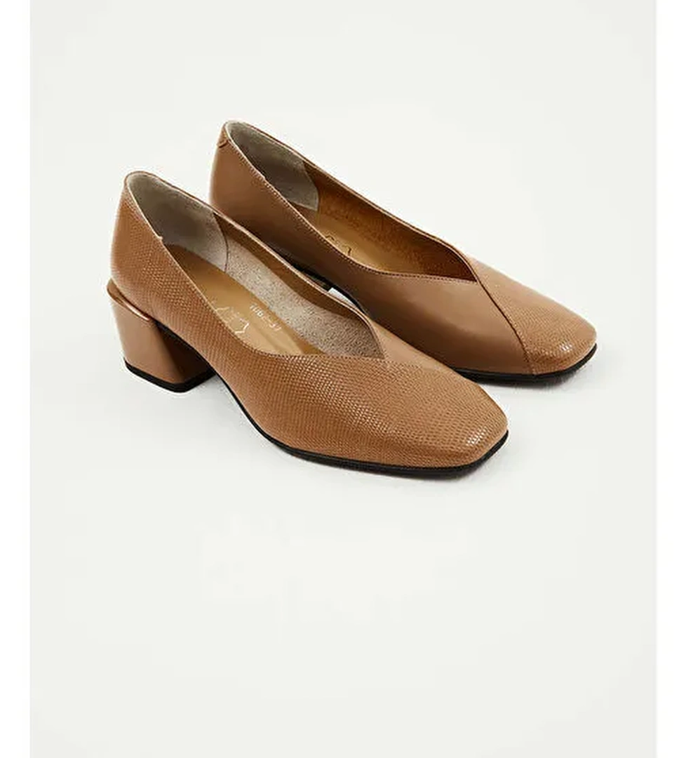 Tamer Tanca Kadın Hakiki Deri Vizon Topuklu Ayakkabı - Görsel 1