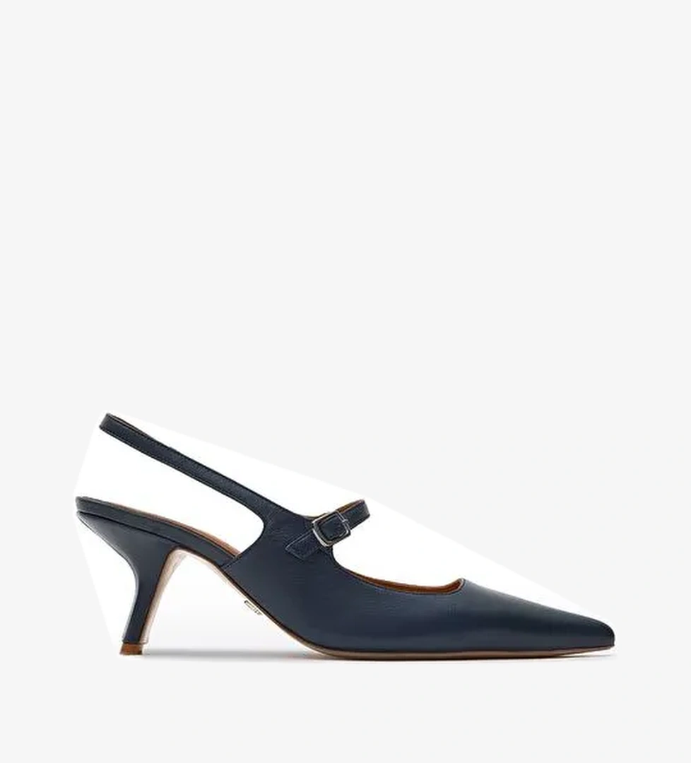 Jabotter Louvre Deri Stiletto - Görsel 1