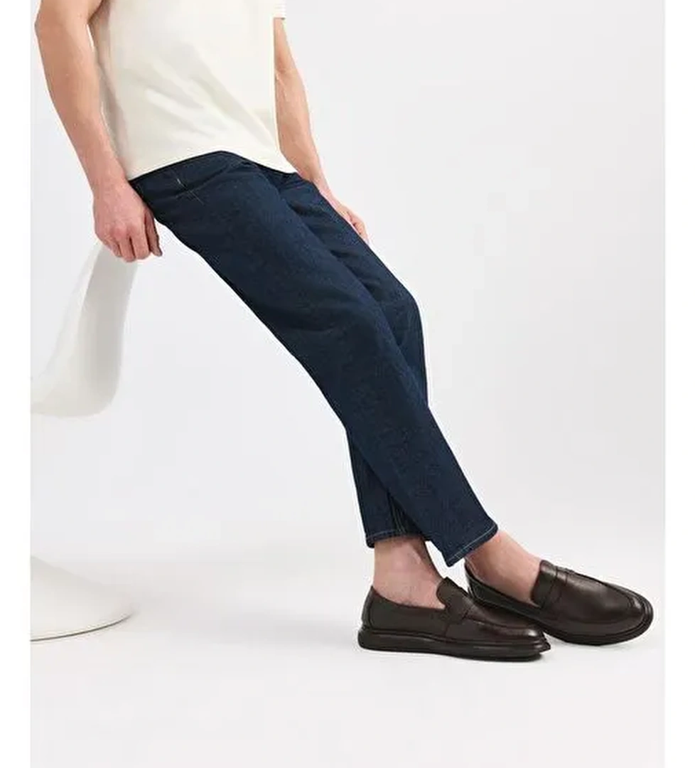 Hakiki Deri Kahve Erkek Loafer - Görsel 1