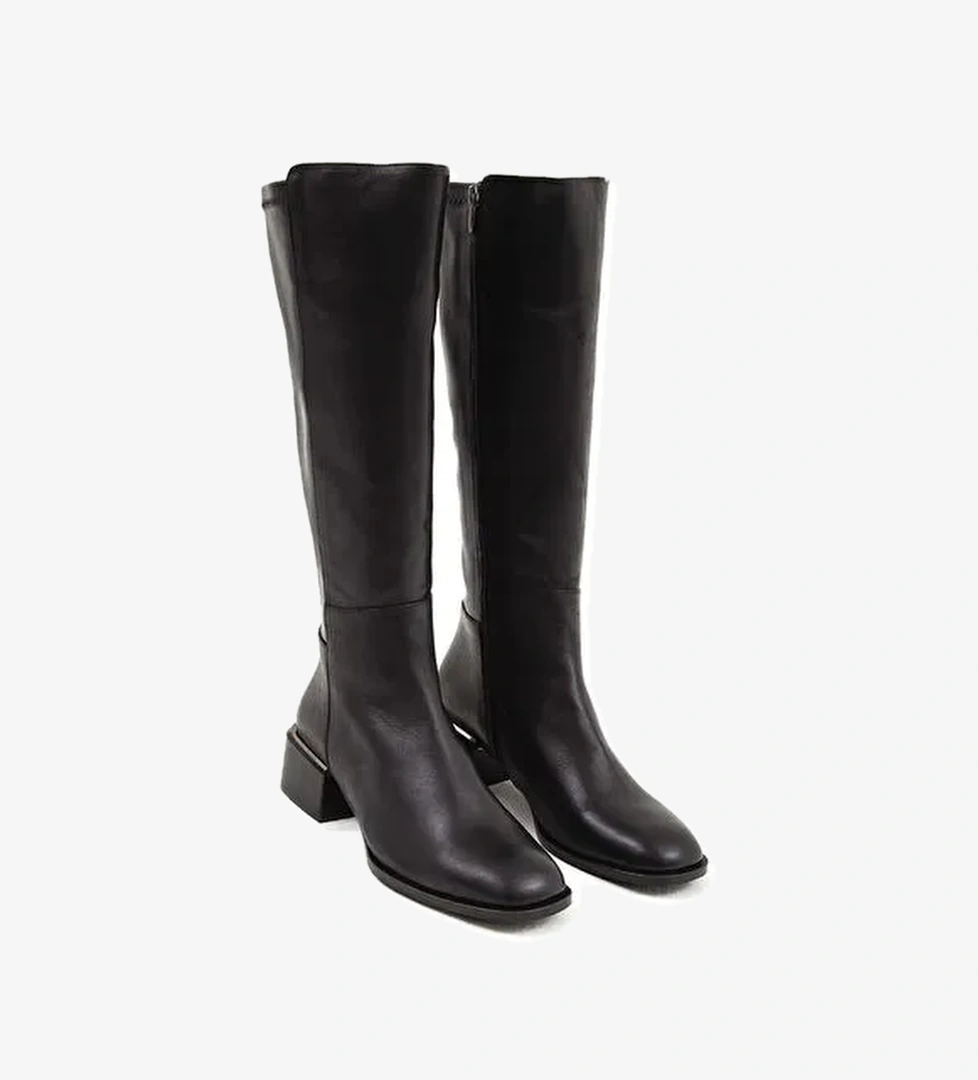 Tamer Tanca Kadın Hakiki Deri Siyah Casual Çizme - Görsel 1