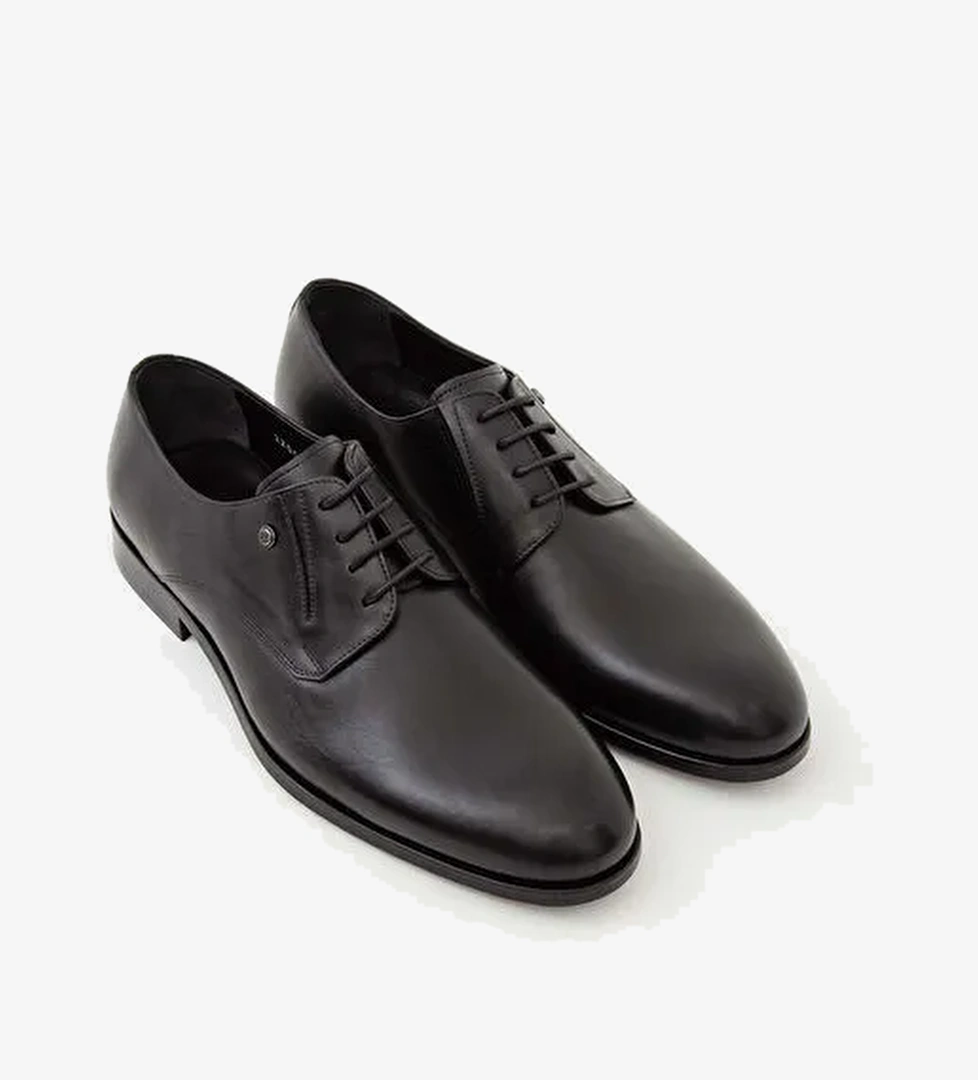 Tamer Tanca Erkek Hakiki Deri Siyah Klasik Ayakkabı - Görsel 1