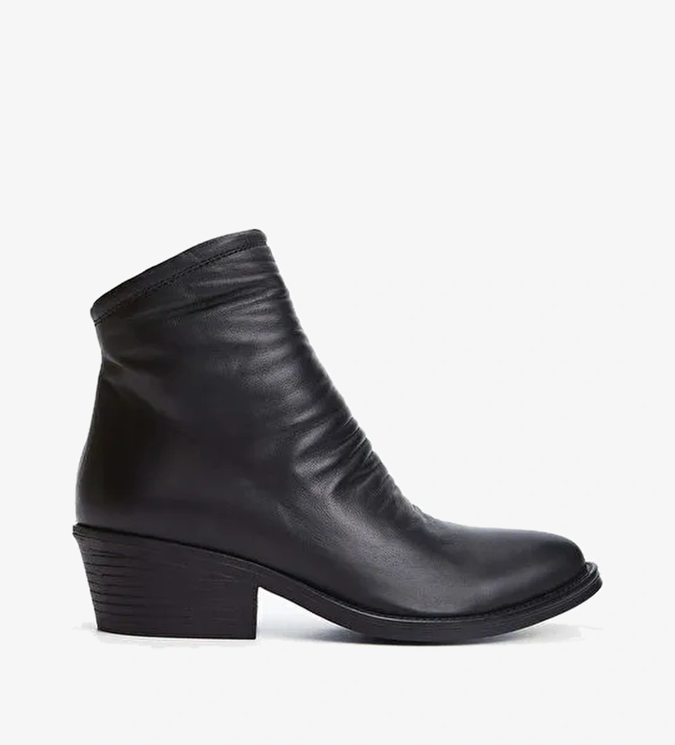 Tamer Tanca Kadın Hakiki Deri Siyah Deri Casual Bot - Görsel 1