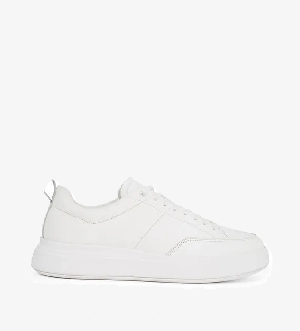 Calvin Klein Calvin Klein Beyaz Erkek Deri Sneaker LOW TOP LACE UP BSKT PAD | Boyner Beyaz - 1. görsel