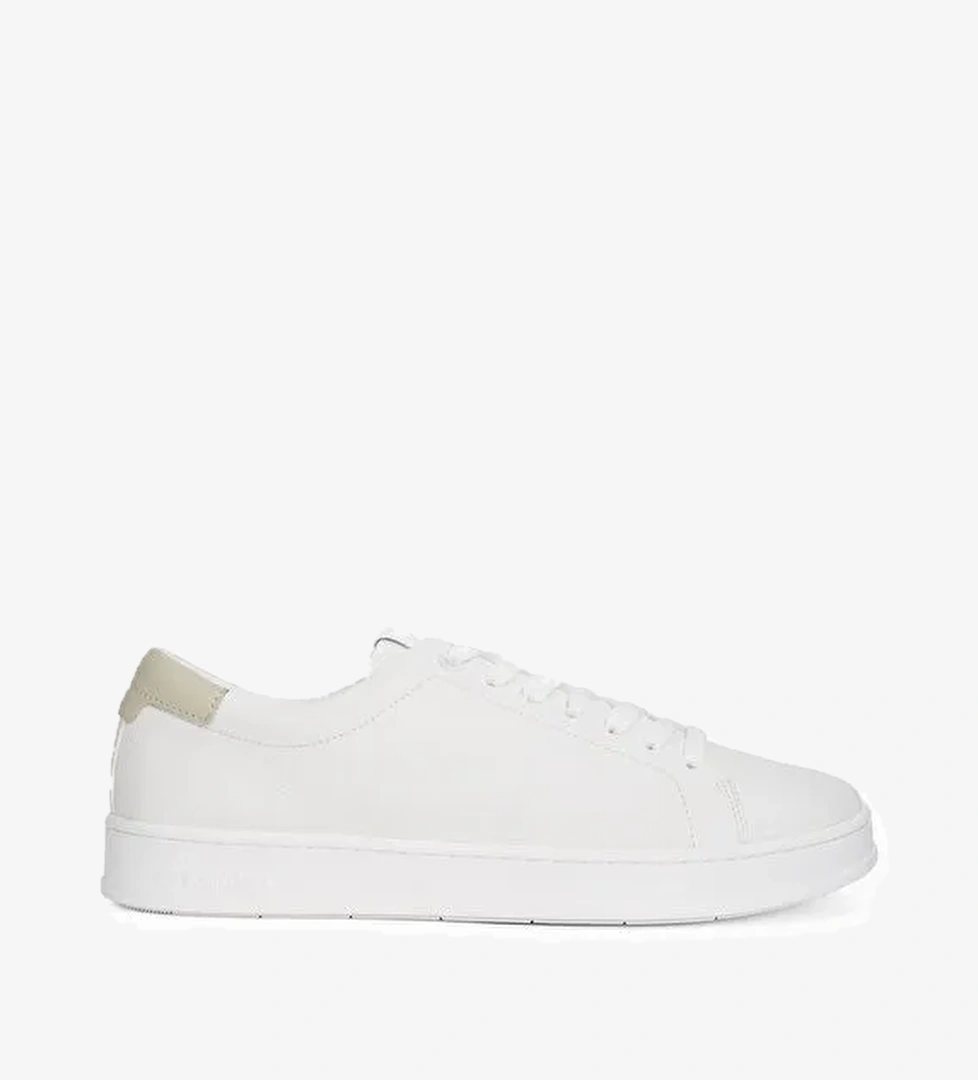 Calvin Klein Beyaz Erkek Deri Sneaker LOW TOP LACE UP NU - Görsel 1