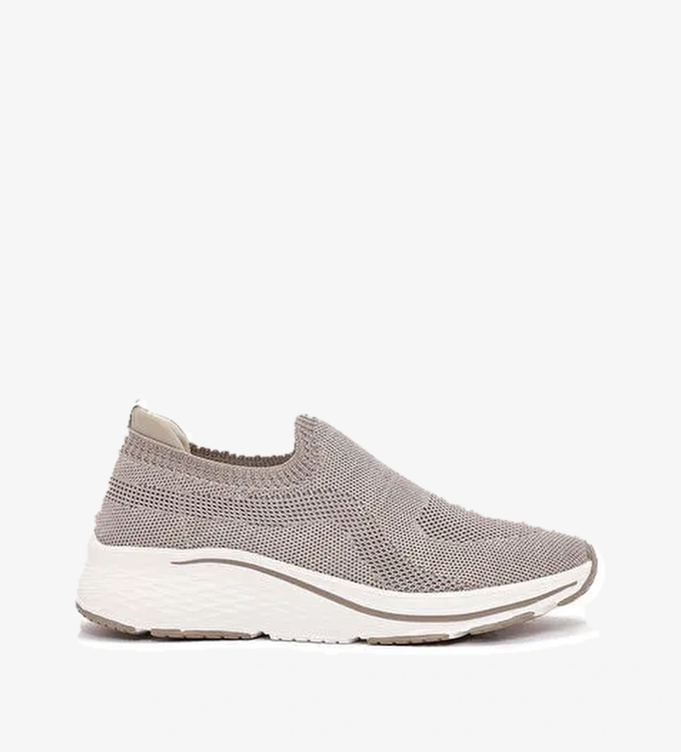 Derimod Zero Kadın Bej Kalın Tabanlı Kumaş Sneaker 25SFE49536F - Görsel 1