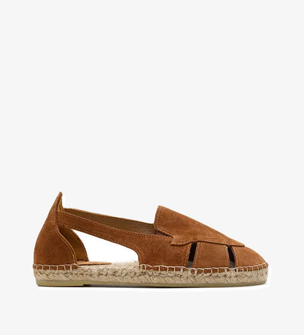 Kadın Taba Süet Deri Espadril 25SFD205110 - Görsel 1