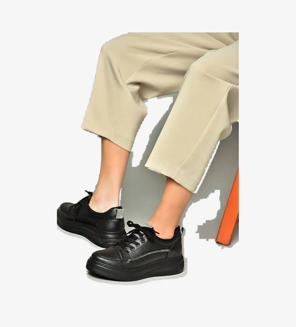 S602003409 Siyah Spor Ayakkabı Sneakers - Görsel 1
