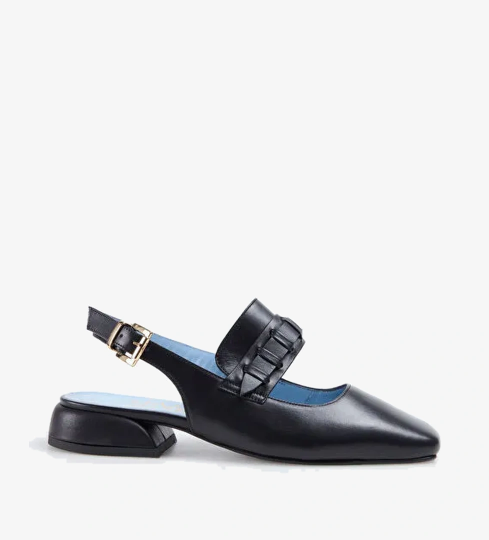 Hiva Atelier Hiva Atelier Siyah Kadın Deri Babet model görseli