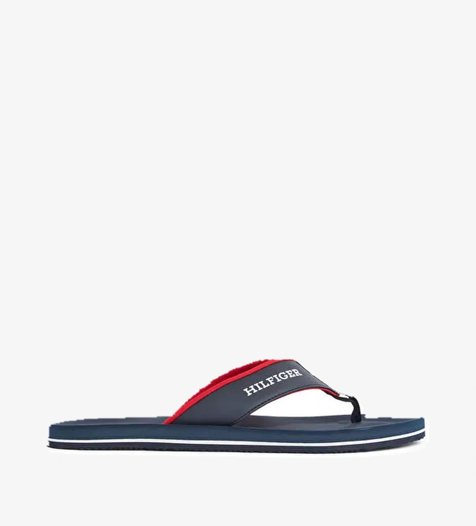 Tommy Hilfiger Lacivert Erkek Plaj Terliği PADDED COMFORT HILFIGER B SANDAL