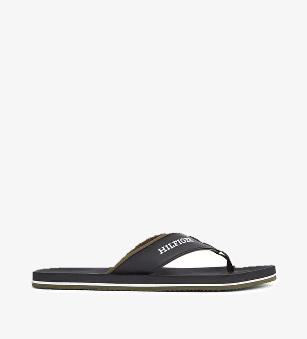 Tommy Hilfiger Siyah Erkek Plaj Terliği PADDED COMFORT HILFIGER B SANDAL - Görsel 1