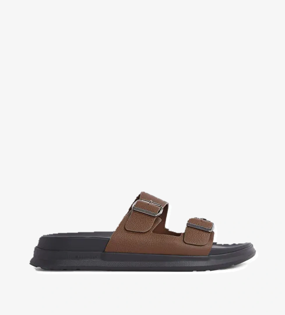 Tommy Hilfiger Kahverengi Erkek Deri Terlik D DENSITY HILFIGER LTH SAND - Görsel 1