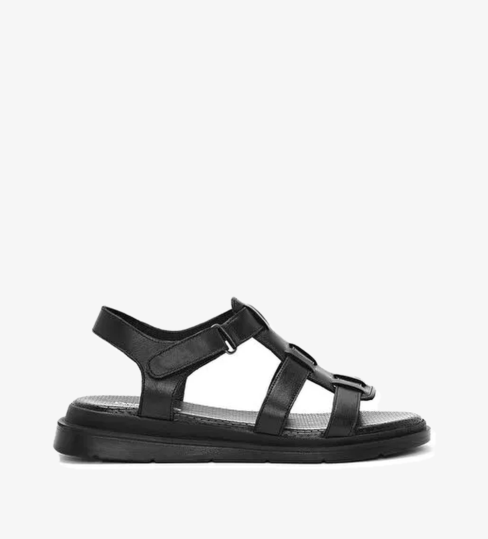 Derimod Derimod Kadın Siyah Bantlı Deri Sandalet 25SFD362018 Sandalet & Terlik | Boyner Siyah - 1. görsel