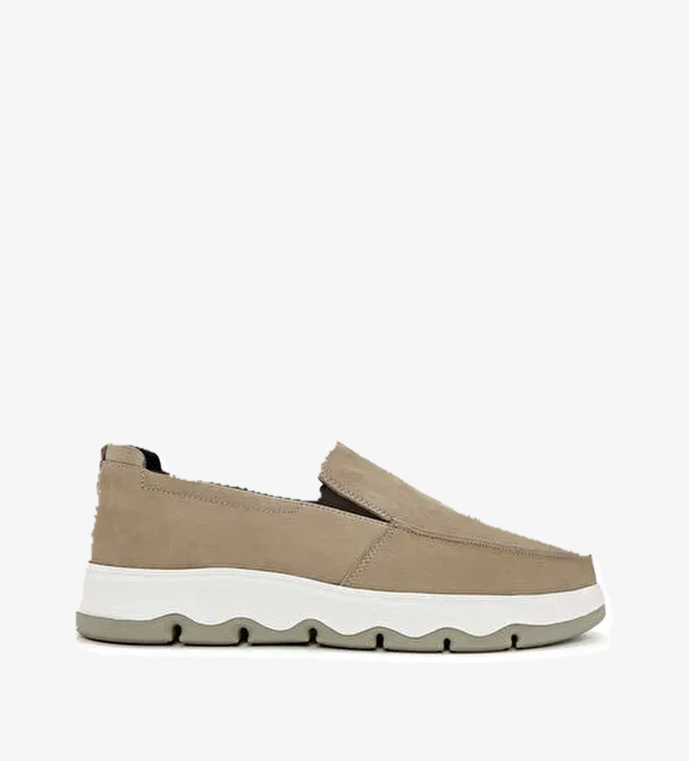 Erkek Vizon Nubuk Deri Comfort Ayakkabı 25SFD6604V3 - Görsel 1