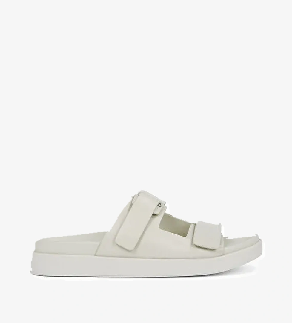 Calvin Klein Beyaz Kadın Deri Terlik HW0HW02489