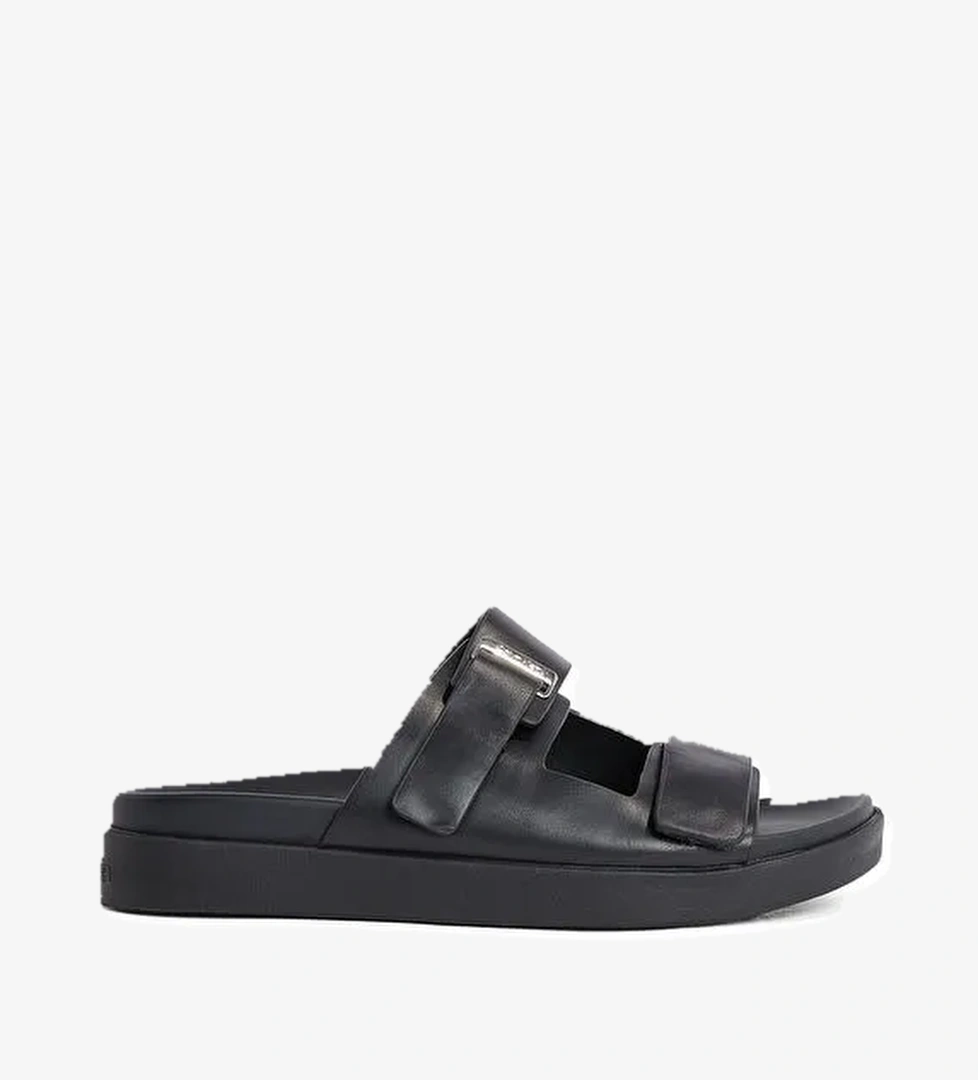 Calvin Klein Siyah Kadın Deri Terlik HW0HW02489 - Görsel 1