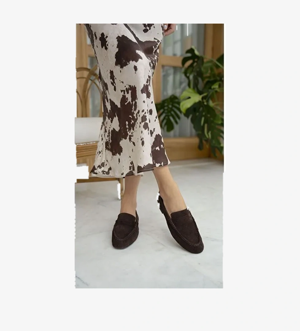 Danilo Kahve Süet Hakiki Deri Makosen Ayakkabı - Görsel 1