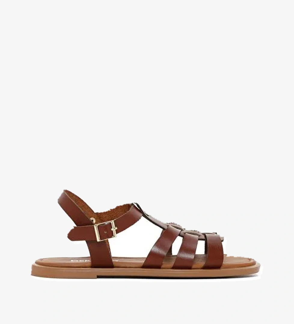 Derimod Derimod Kadın Kahverengi Deri Bodrum Sandalet 25SFD332018 Sandalet & Terlik | Boyner Kahverengi - 1. görsel