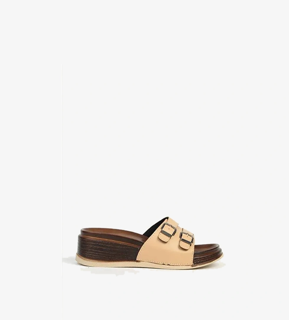 Pierre Cardin Bej Kadın Terlik PC-7420 - Görsel 1