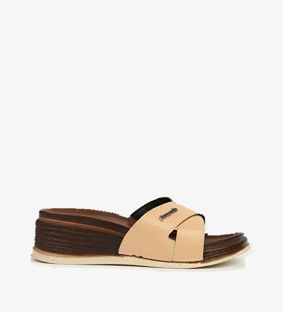 Pierre Cardin® | PC-7423 - 3485 Bej Kadın Terlik - Görsel 1