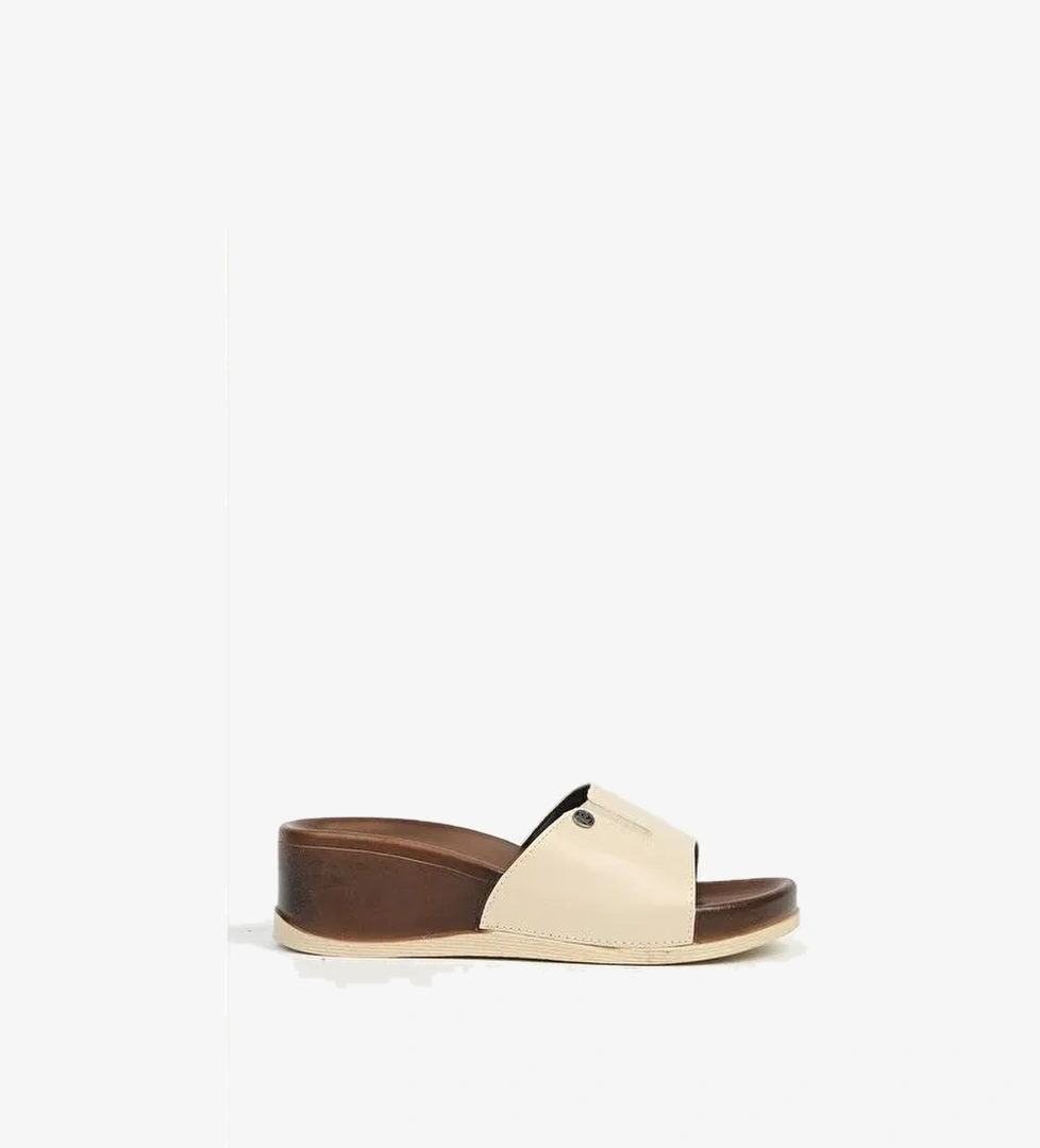 Pierre Cardin Krem Kadın Terlik PC-7421 - Görsel 1