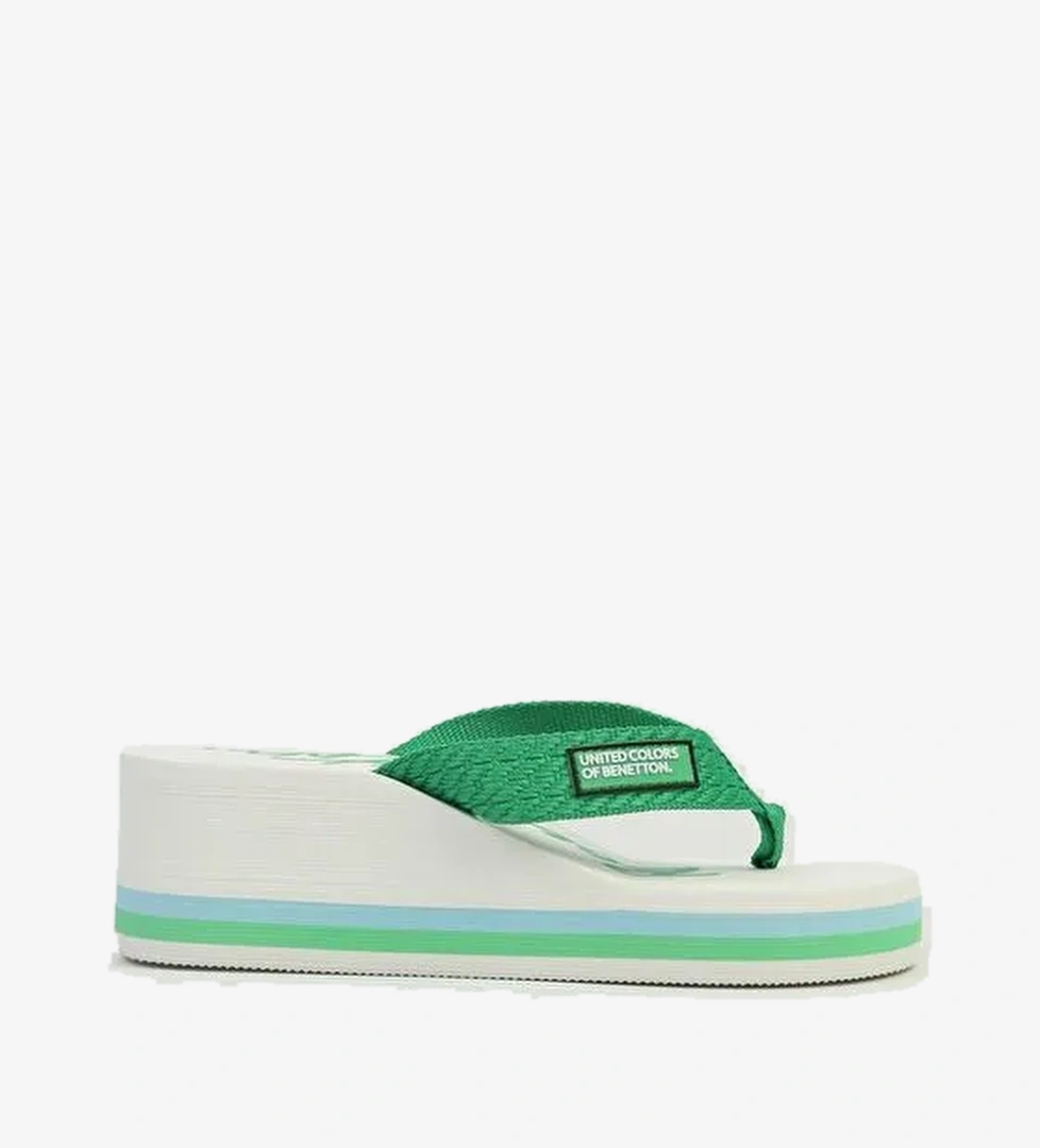 Benetton® | İTHAL Kadın Yesil BeyazTerlik BNI-10218 - Görsel 1