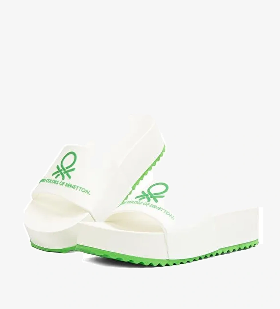 Benetton® |BN-1211- 3489 Beyaz - Kadın terlik - Görsel 1