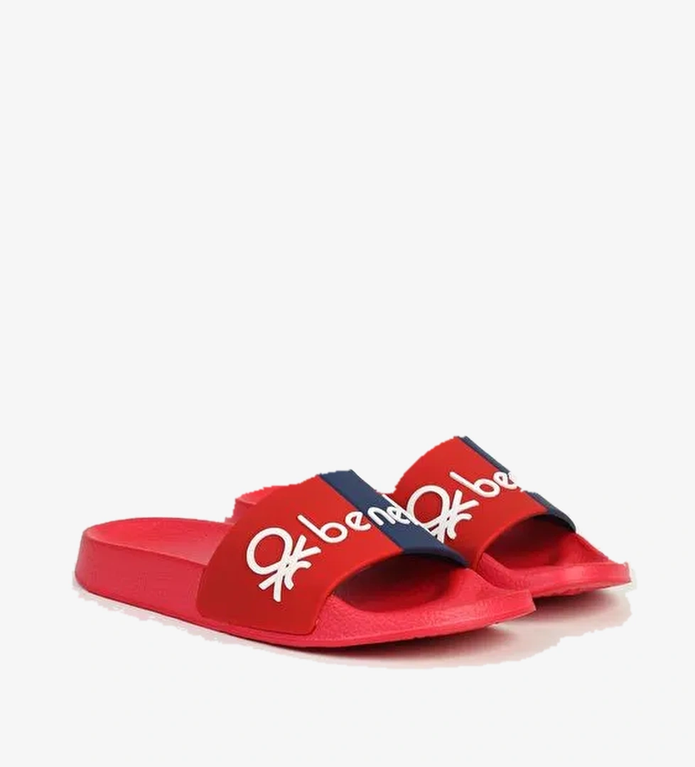 Benetton Kırmızı Lacivert Kadın Terlik BN-1433 - Görsel 1