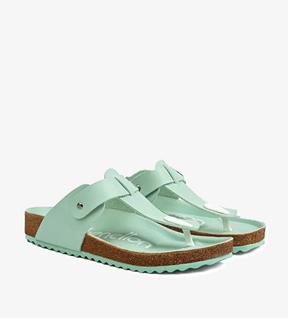 Benetton® | BN-1231- Acik Yesil - Kadın Terlik - Görsel 1