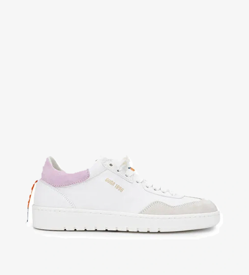 Barracuda Kadın Hakiki Deri Beyaz/Lila Sneakers & Spor Ayakkabı - Görsel 1