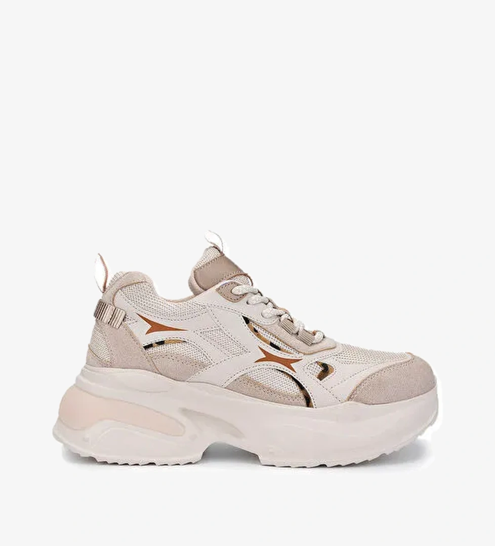 Tamer Tanca Kadın Tekstil/Suni Deri Bej Sneakers & Spor Ayakkabı - Görsel 1