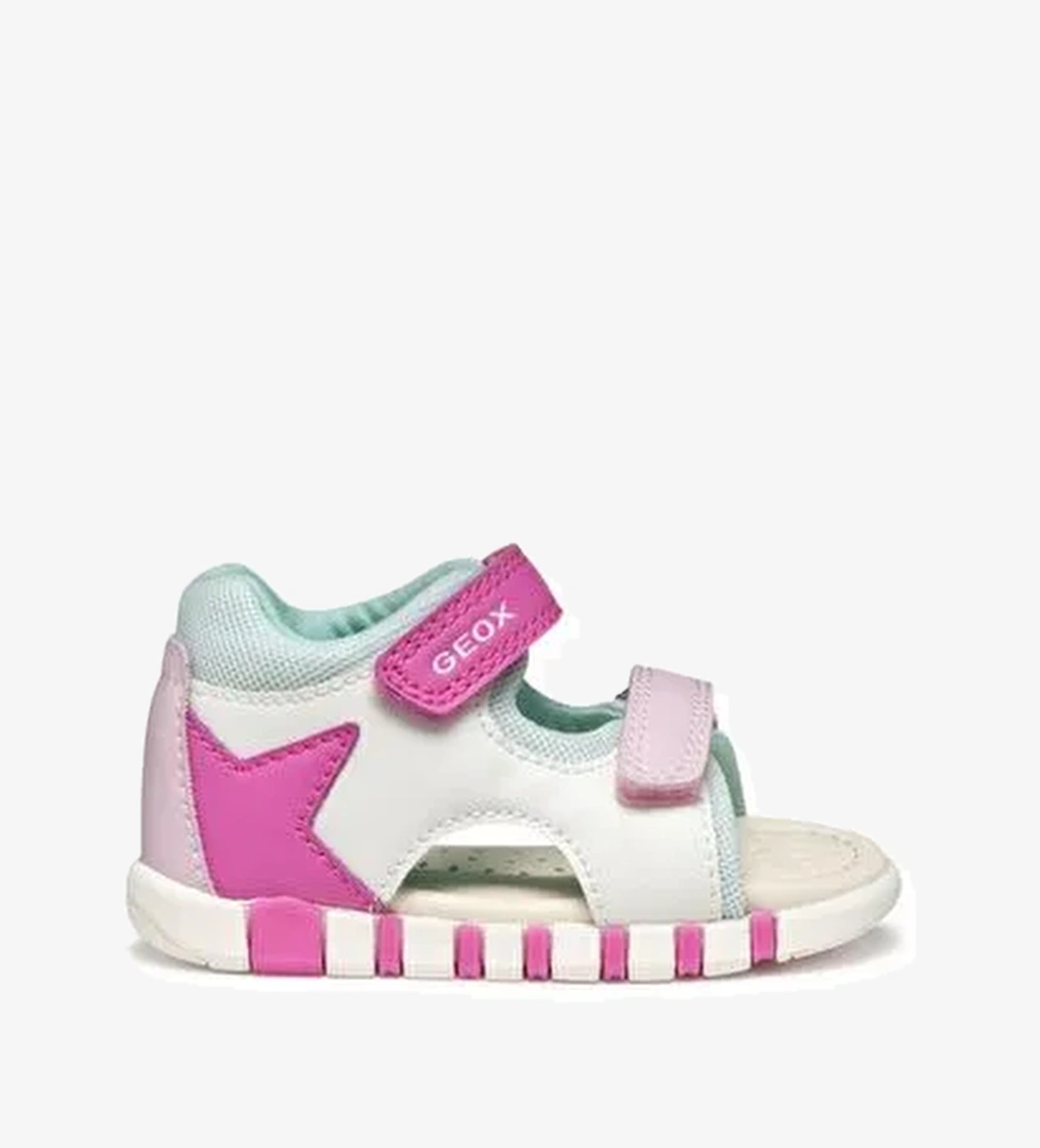 Geox Kız Bebek B Sandal Iupidoo A - Synt + Mesh Çift Bantlı Kumaş Sandalet B5517B0BC14C0563 - Görsel 1