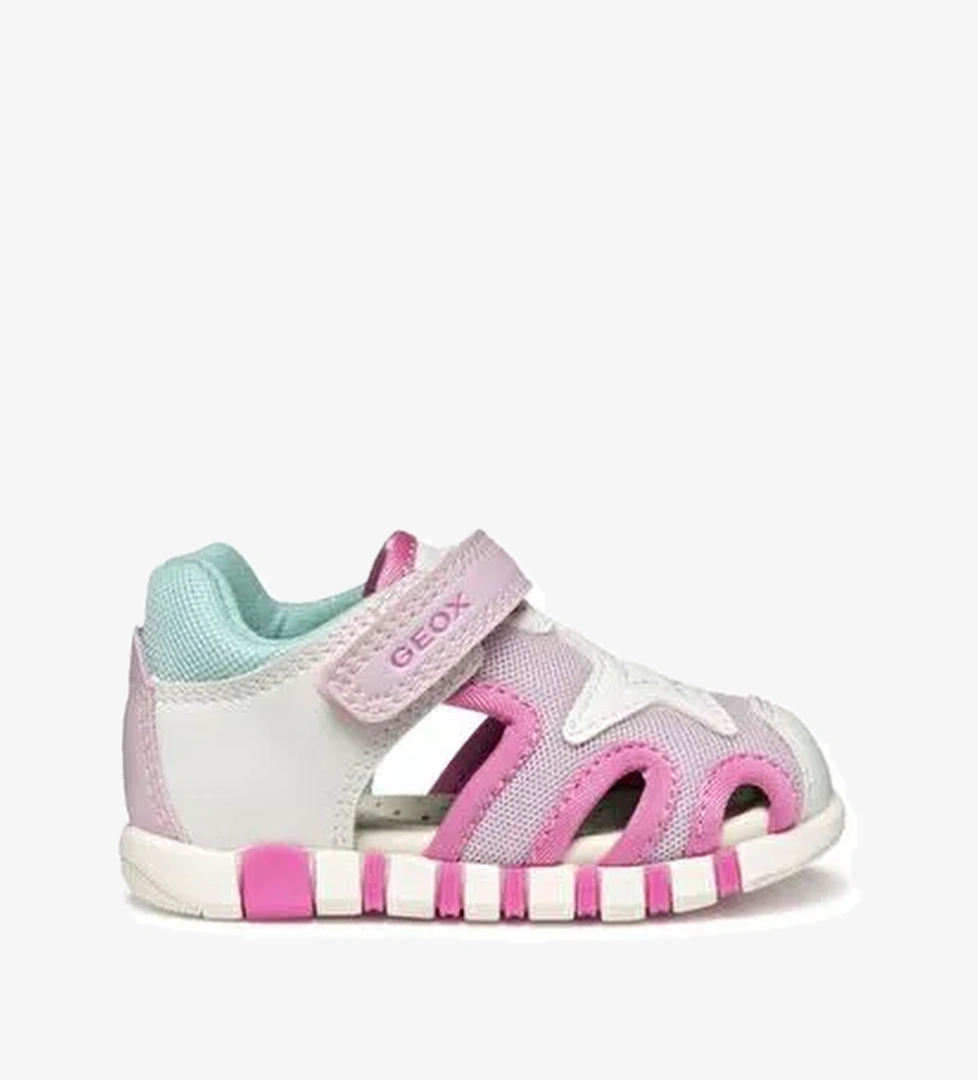 Geox Kız Bebek Beyaz B Sandal Iupidoo A - Synt + Mesh Bantlı Kumaş Sandalet B5517C0BC14C0563 - Görsel 1