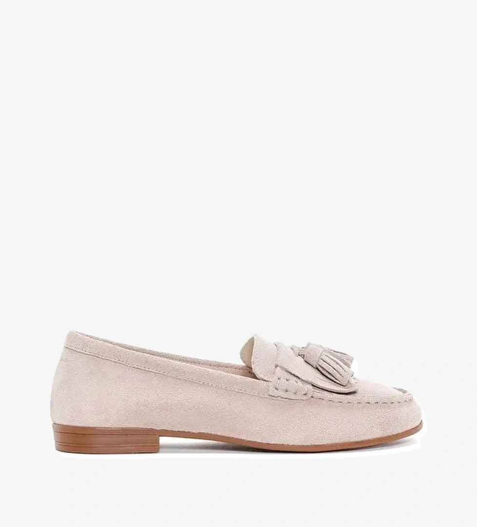 Derimod Derimod Kadın Bej Süet Deri Maskülen Loafer 25SFD350510 | Boyner Bej - 1. görsel
