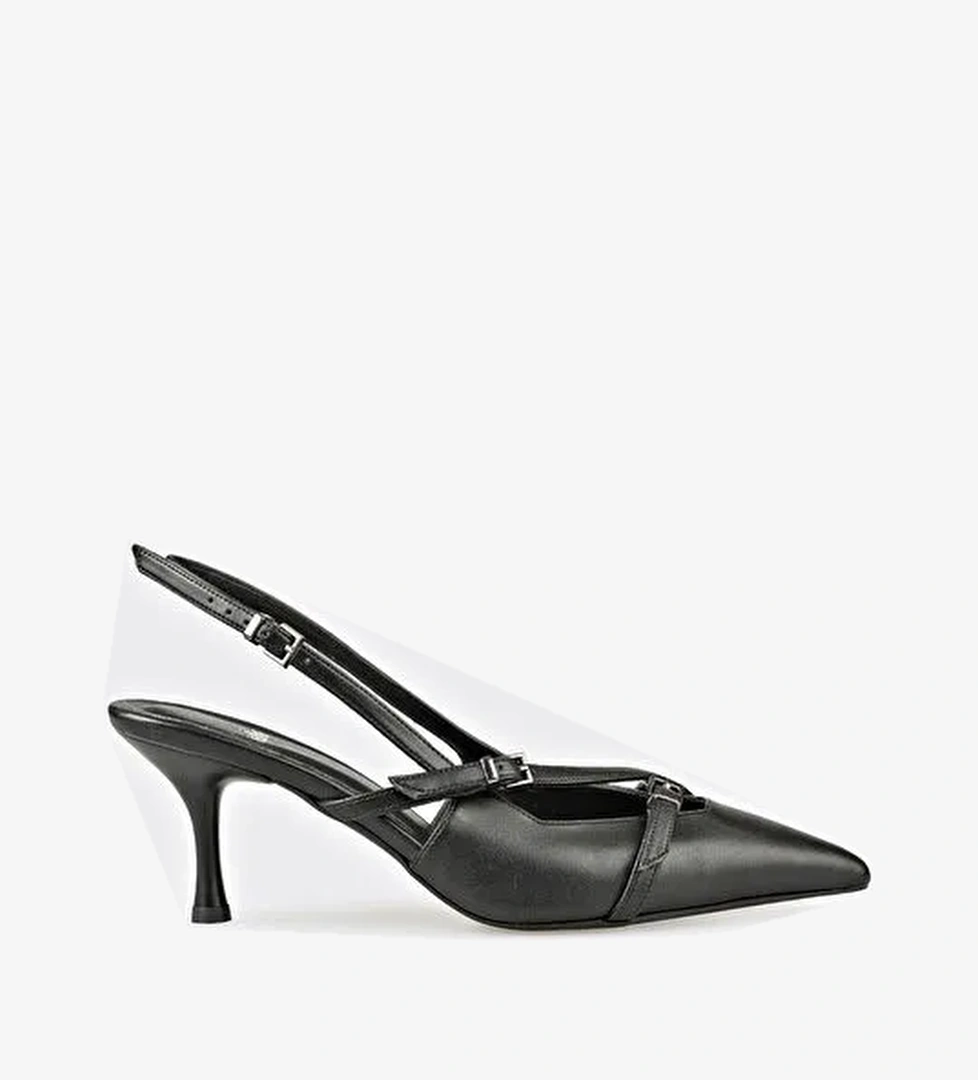 Siyah Kadın Topuklu Ayakkabı - Görsel 1