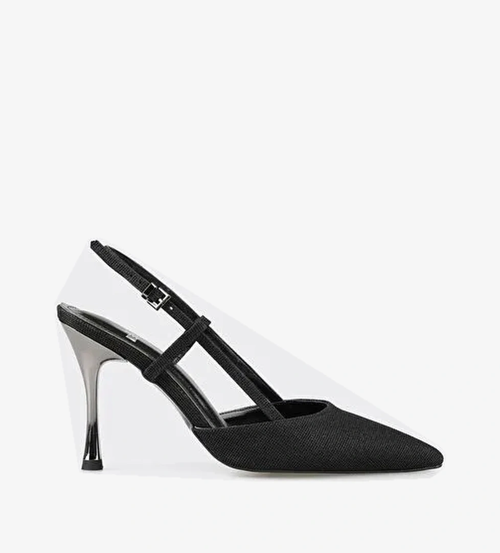 Siyah Kadın Topuklu Ayakkabı - Görsel 1