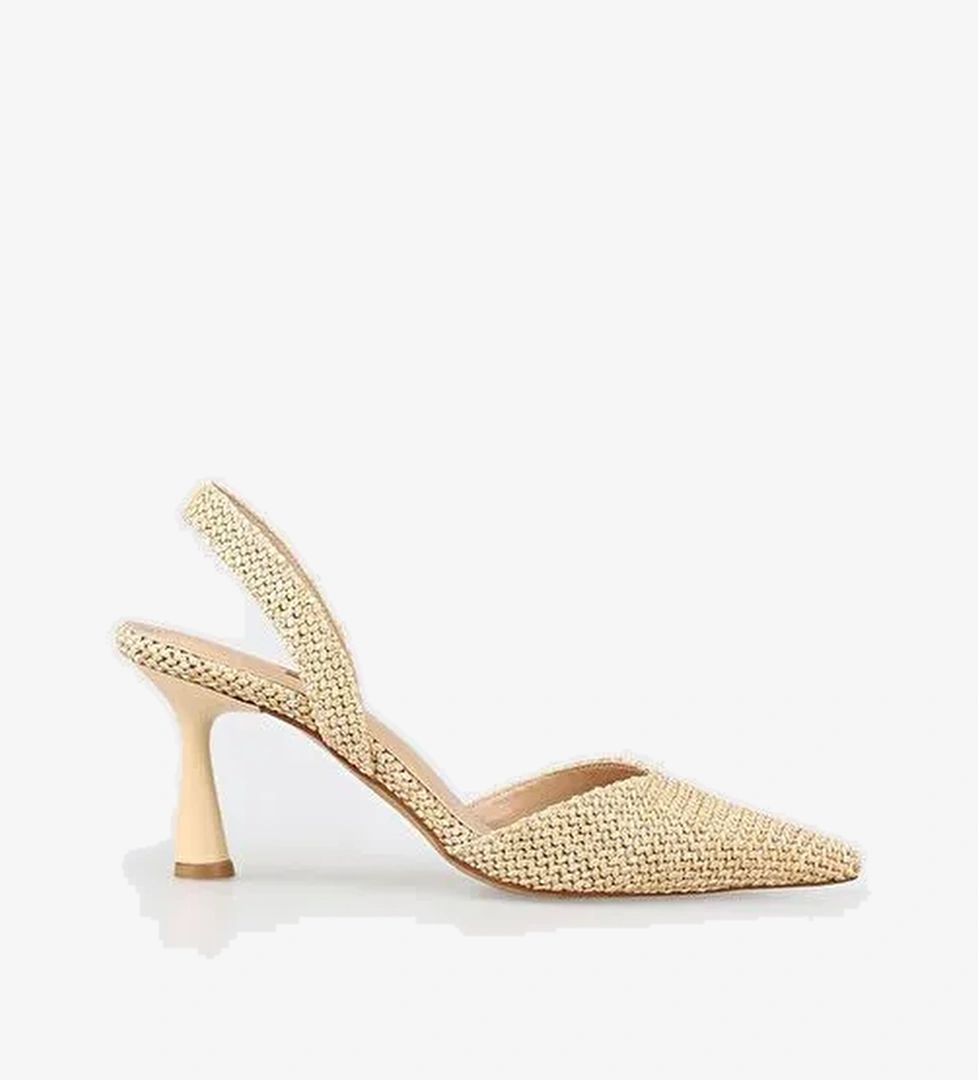 Naturel Kadın Topuklu Ayakkabı - Görsel 1