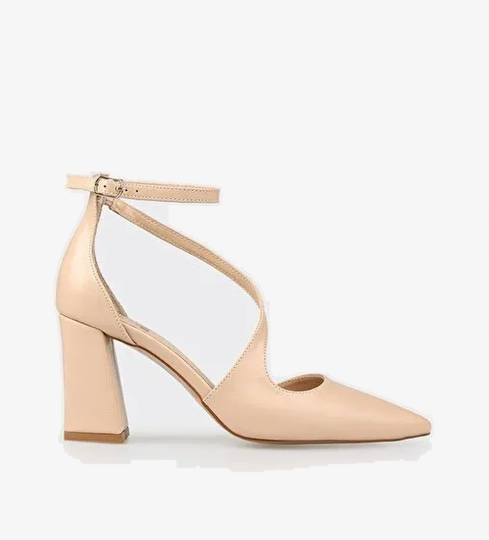 Naturel Kadın Topuklu Ayakkabı - Görsel 1