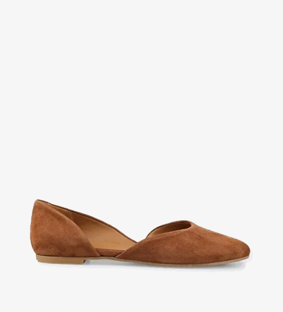 Taba Deri Kadın Günlük Ayakkabı - Görsel 1