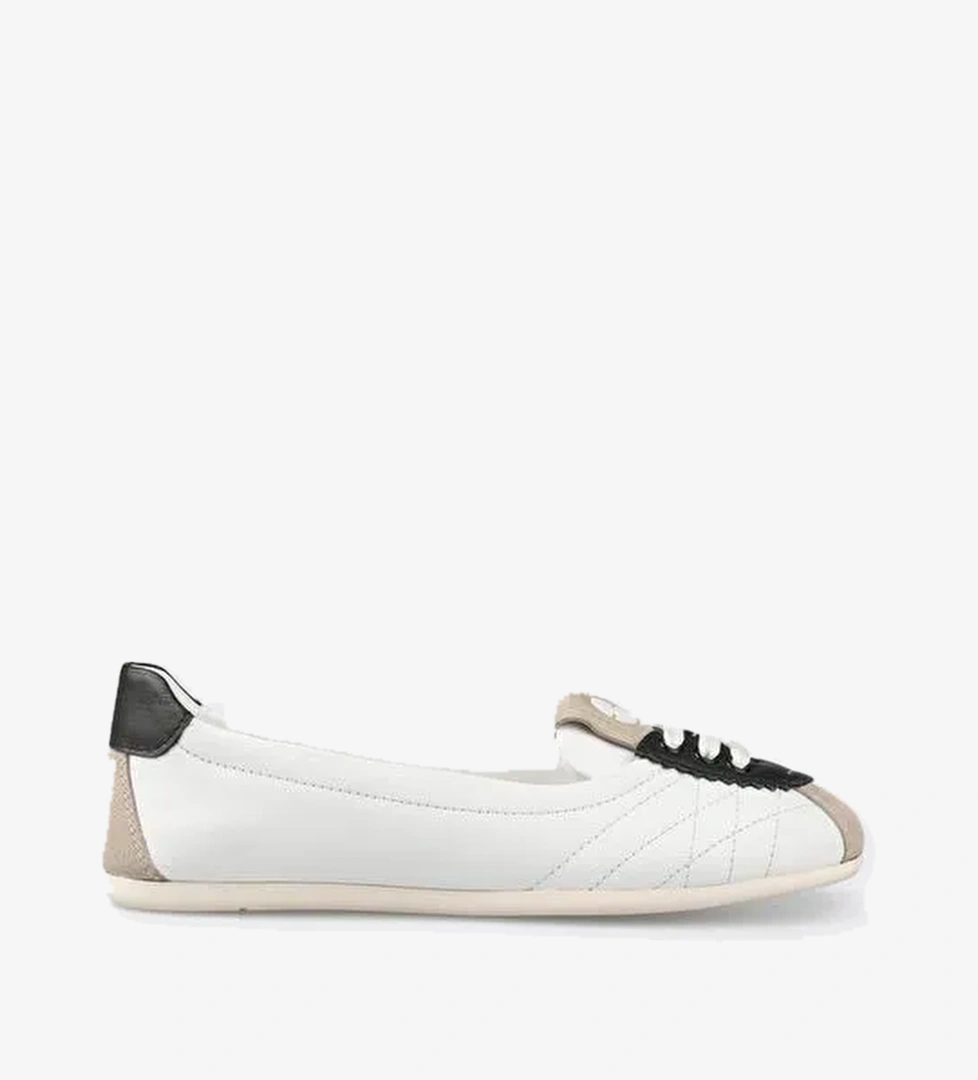 Siyah Deri Kadın Spor Ayakkabı - Görsel 1