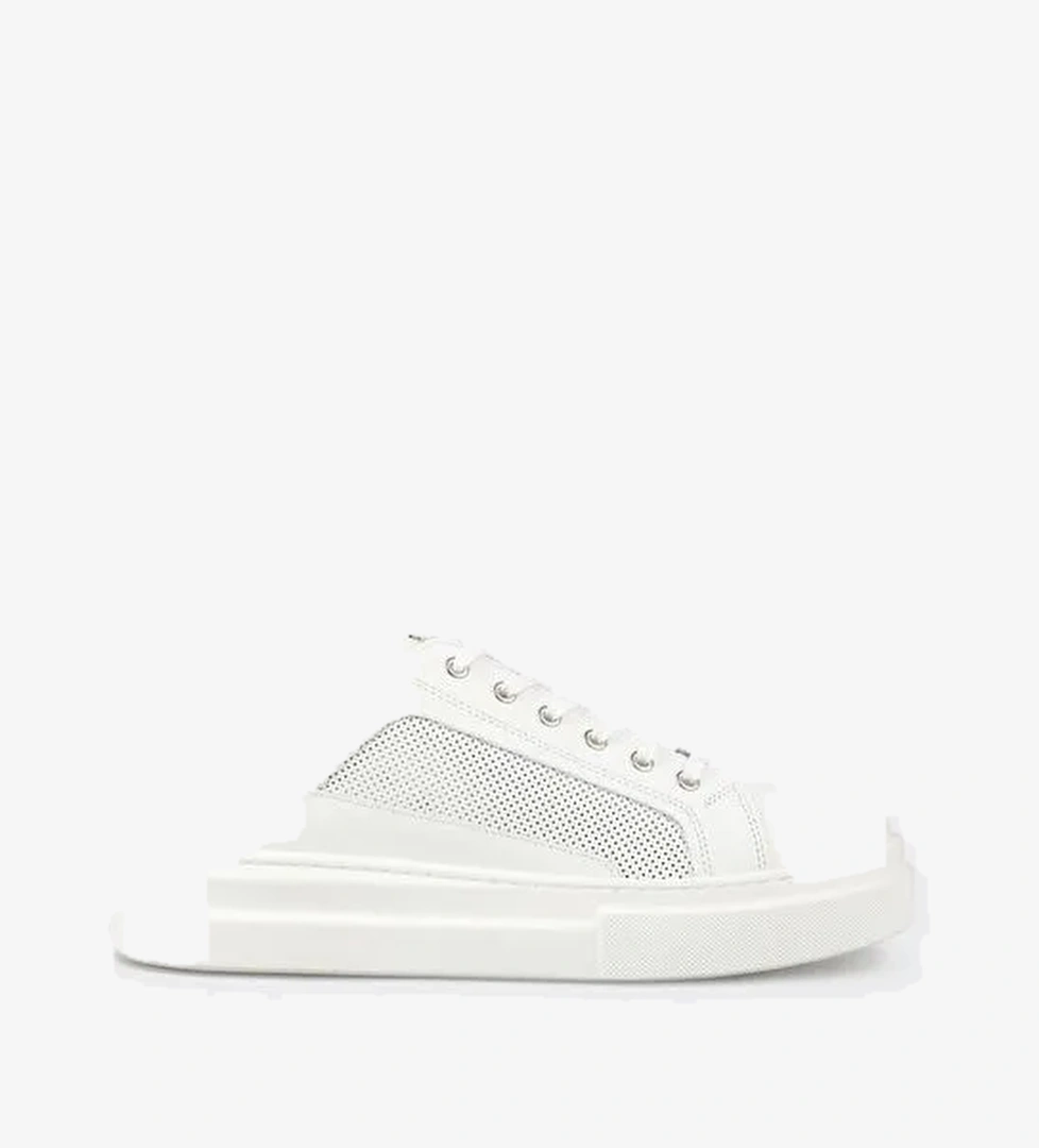 Beyaz Deri Erkek Spor Ayakkabı - Görsel 1