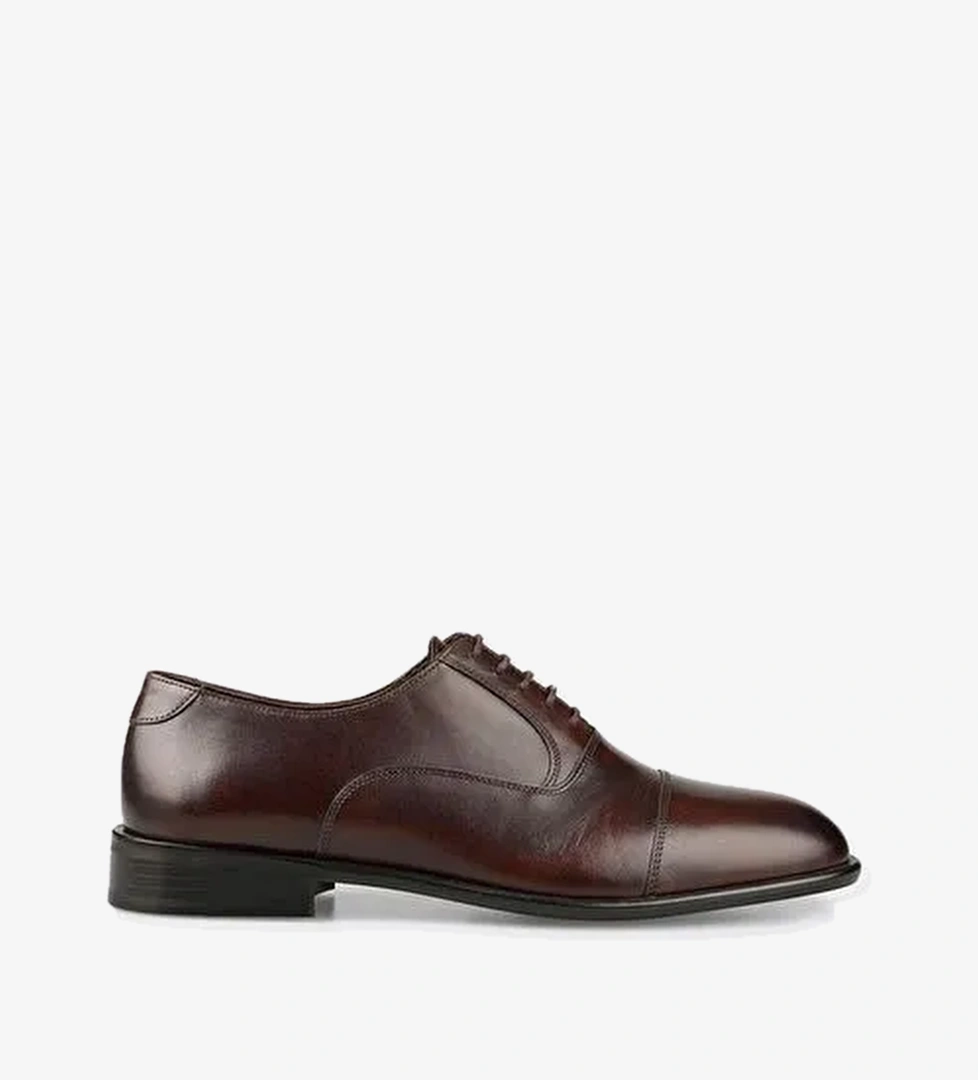 Kahve Deri Erkek Klasik Ayakkabı - Görsel 1