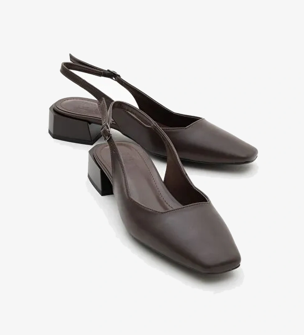 STATE Kahve Cilt Kadın Topuklu Ayakkabı - Görsel 1