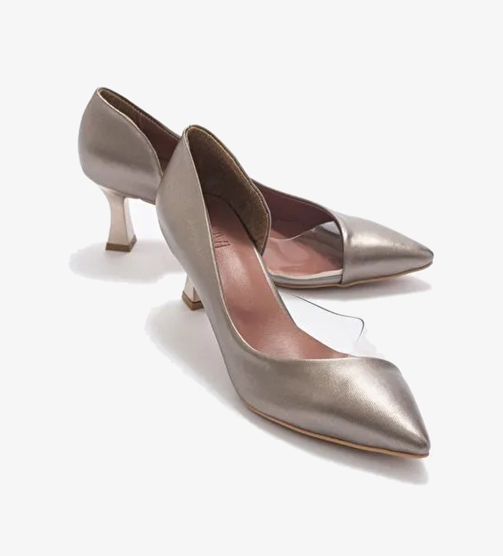 353 Bakır Lara Topuklu Kadın Ayakkabı - Görsel 1