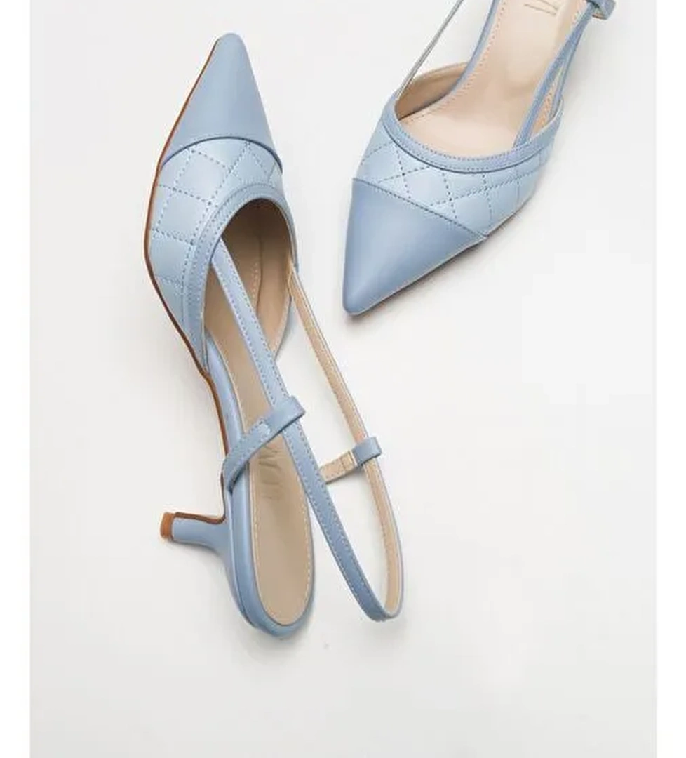POINT Bebe Mavi Kadın Topuklu Ayakkabı - Görsel 1